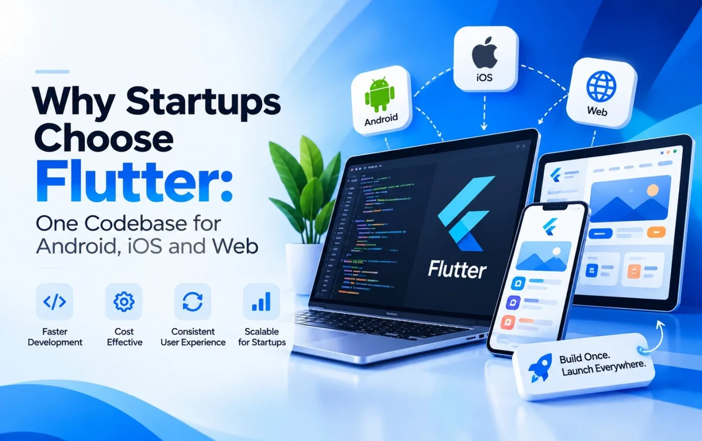 Why Startups Choose Flutter for Android, iOS & Web Apps